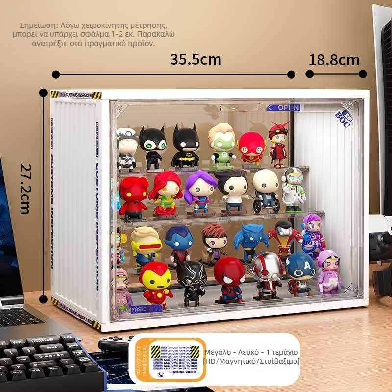 Πλαστικό κουτί προβολής φιγούρων με εκτύπωση λογότυπου και δυνατότητα προσαρμογής, μοντέρνος μινιμαλιστικός σχεδιασμός