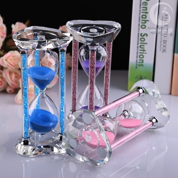 Κρυστάλλινη κλεψύδρα χρονομέτρου - χειροποίητη κατασκευή, Κ9 κρύσταλλο, μοντέρνος μινιμαλιστικός σχεδιασμός, μάρκα Pinming Nuohao