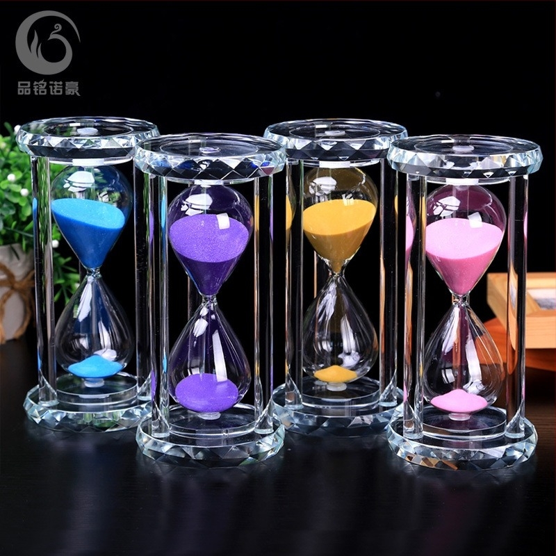 Κρυστάλλινη κλεψύδρα χρονομέτρου - χειροποίητη κατασκευή, Κ9 κρύσταλλο, μοντέρνος μινιμαλιστικός σχεδιασμός, μάρκα Pinming Nuohao