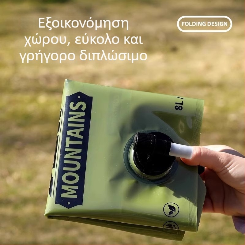 Yihan Αναδιπλούμενο Δοχείο Νερού για Υπαίθριες Δραστηριότητες, PVC Πλαστικό, Μεγάλης Χωρητικότητας Φορητό Σύστημα Αποθήκευσης Νερού για Κατασκήνωση και Ορειβασία