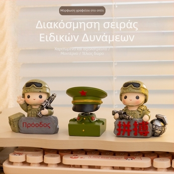 Φιγούρα γραφείου του στρατιώτη της Κόκκινης Στρατιάς – Ρητίνη, κινέζικου στυλ, διακοσμητικό δώρο