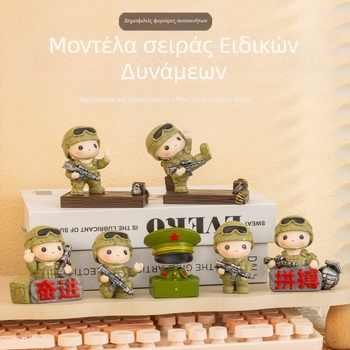 Φιγούρα γραφείου του στρατιώτη της Κόκκινης Στρατιάς – Ρητίνη, κινέζικου στυλ, διακοσμητικό δώρο