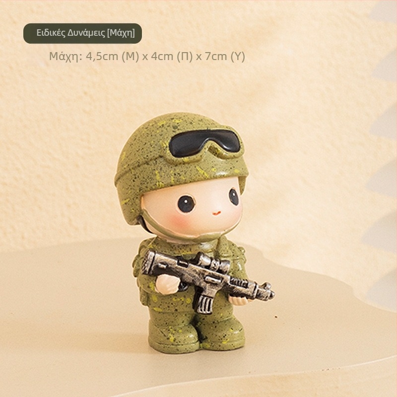 Φιγούρα γραφείου του στρατιώτη της Κόκκινης Στρατιάς – Ρητίνη, κινέζικου στυλ, διακοσμητικό δώρο