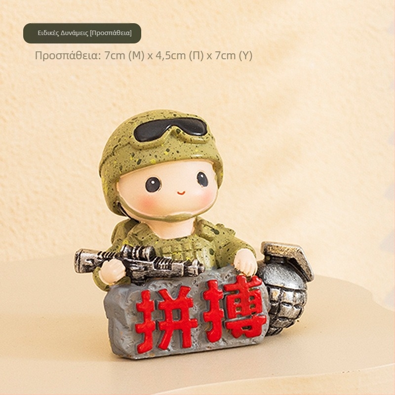 Φιγούρα γραφείου του στρατιώτη της Κόκκινης Στρατιάς – Ρητίνη, κινέζικου στυλ, διακοσμητικό δώρο