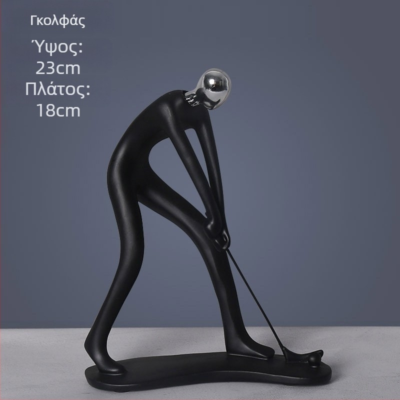 Γλυπτό ρητίνης με χαρακτήρες μουσικής μπάντας – Σκανδιναβικός μινιμαλιστικός σχεδιασμός για καθιστικό, διακοσμητικό για τηλεόραση και κρασί, αφαιρετική τέχνη, Violin