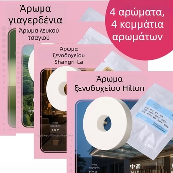 Δισκία αρωματισμού αυτοκινήτου για αεραγωγό κλιματισμού, άρωμα γαρδένια, αναβαθμισμένη τετράδα τεμαχίων, χρόνος εξάτμισης άνω των 90 ημερών, εγκατάσταση τύπου καθίσματος