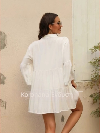 Γυναικείο κάλυμμα παραλίας με προστασία από τον ήλιο, μακρύ μήκος 80–100 cm, ύφασμα από τεχνητό βαμβάκι 95%+, μανίκια τριών τετάρτων, λεπτό ύφασμα, UPF30+