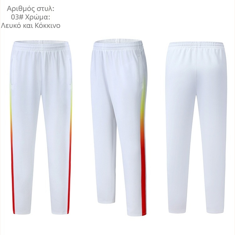 Unisex σετ αθλητικών ρούχων με ρίγες — μακρυμάνικο σακάκι и παντελόνια за τρέξιμο, μπιτμίντον και τένις (Φθινόπωρο/Χειμώνας/Άνοιξη) — ύφασμα νοτιοκορεατικό μετάξι-πολυεστέρας (92% πολυεστέρα)