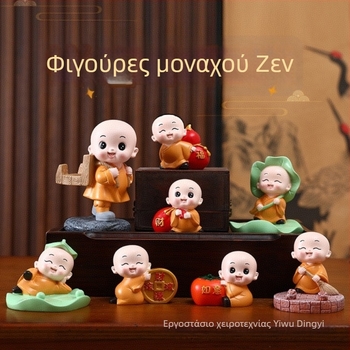 Φιγούρα μοναχού από ρητίνη σε κινεζικό στυλ, διακοσμητικό καρτούν, δώρο για το σπίτι