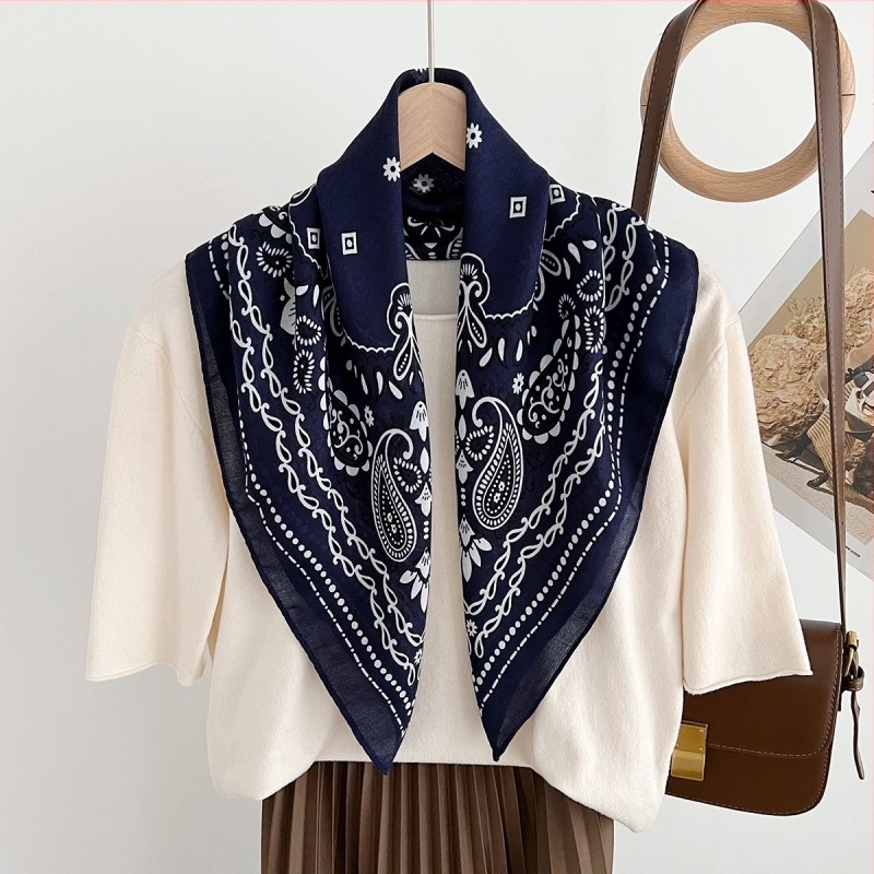 Φουλάρι για γυναίκες, τετράγωνο πολυεστερικό φουλάρι με εκτύπωση, warp-knit ύφανση, άνοιξη μόδα