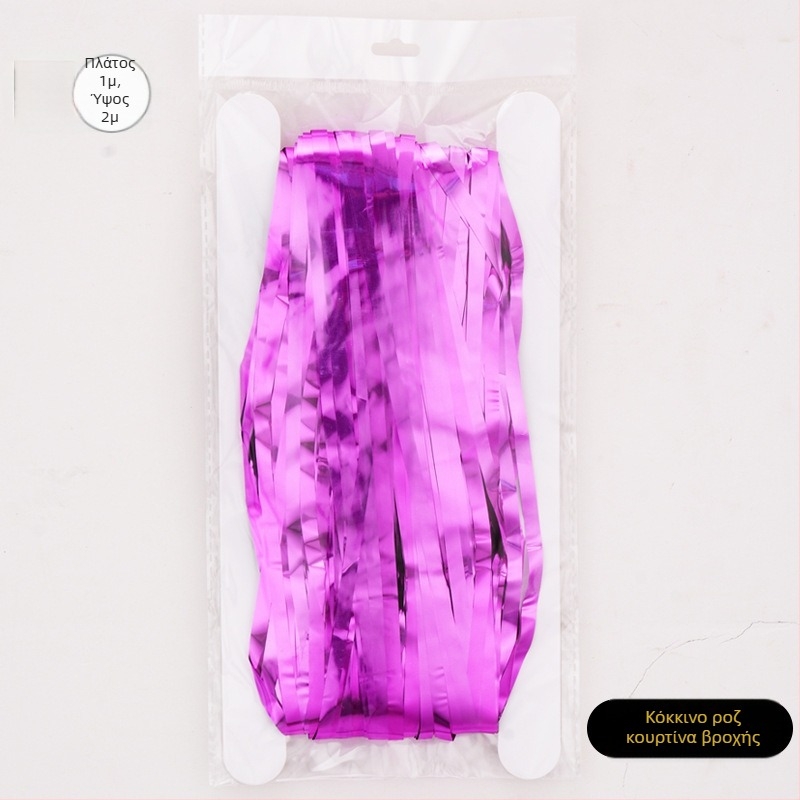 Αξεσουάρ διαμόρφωσης σκηνής: Rain Silk Curtain με φούντες για φόντο πάρτι και γάμου; Υλικό: κορδέλα; Κατάλληλο για πάρτι ή συναυλία; Δώρο διαθέσιμο