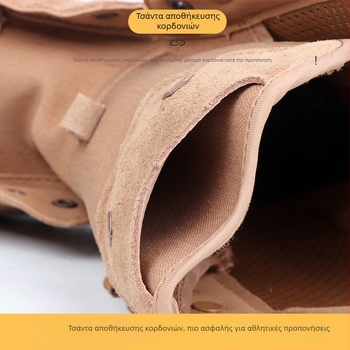 Αδιάβροχες Μπότες Μάχης Υψηλές με Πλάι Φερμουάρ – Unisex για Ενήλικες, Παπούτσια Εκπαίδευσης σε Στρατιωτικό Στυλ για Τρέξιμο