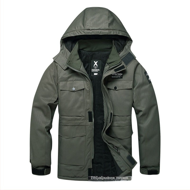 Χειμωνιάτικο εργασιακό παλτό με επένδυση 95% βαμβάκι, πυρίμαχο, για εργοστάσιο συγκόλλησης