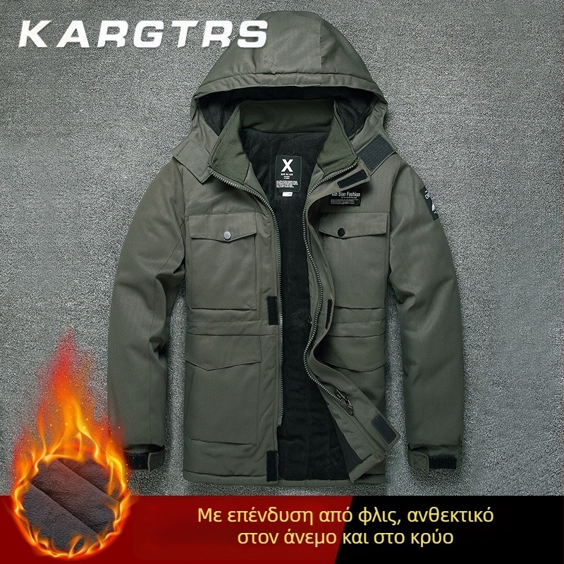 Χειμωνιάτικο εργασιακό παλτό με επένδυση 95% βαμβάκι, πυρίμαχο, για εργοστάσιο συγκόλλησης