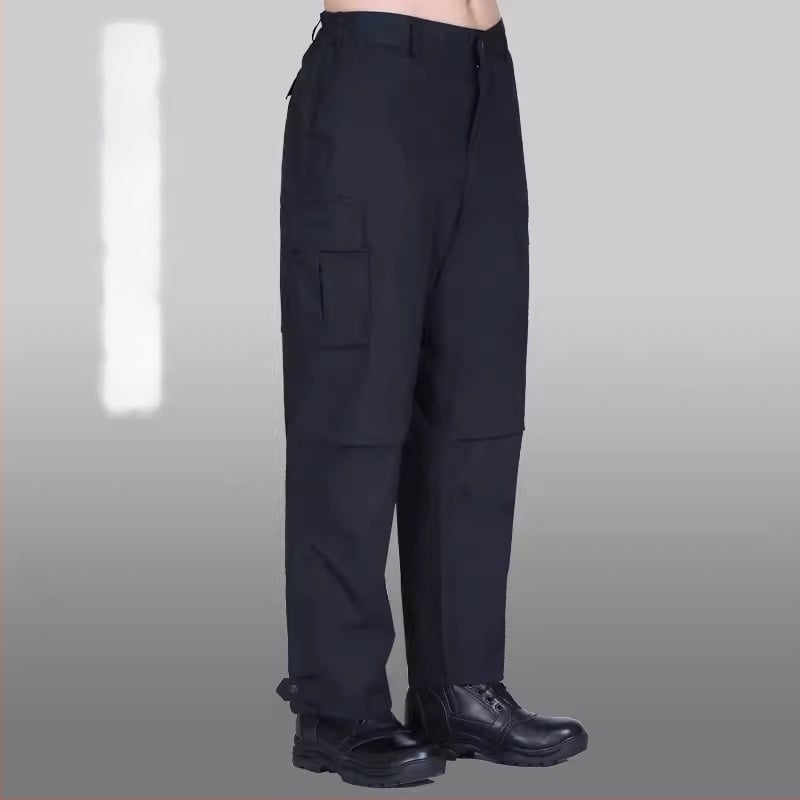 Παντελόνια εκπαίδευσης ασφαλείας με ενισχυμένο πλέγμα – ανθεκτικά στη φθορά, ύφασμα μείγματος βαμβακιού, για άνδρες, άνοιξη–φθινόπωρο, με πολλές τσέπες