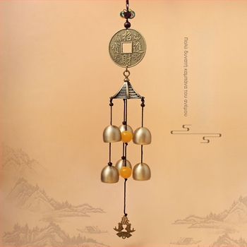 Κουδούνι πόρτας με χαλκινο καμπανάκι, κρεμαστό από μέταλλο, στυλ Νέου Κινέζικου Στυλ, προέλευση Zhejiang