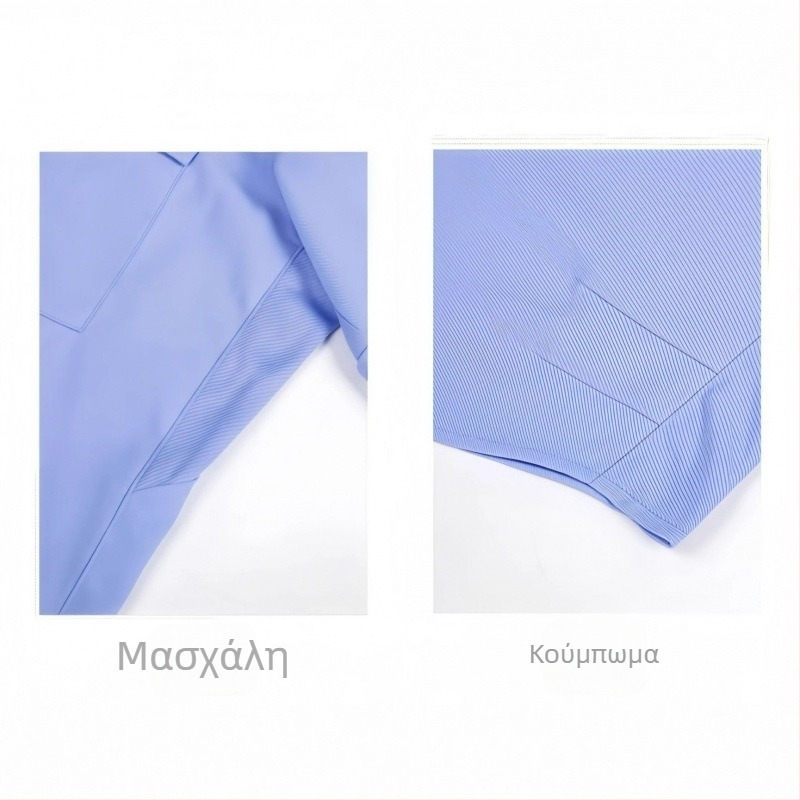 Ανδρικό καλοκαιρινό πουκάμισο υπηρεσίας για στολές ασφαλείας/δικαστικές — απομάκρυνση υγρασίας, 99% βαμβάκι, απλό ύφασμα, επένδυση 99.8% πολυεστέρας/0.2% αγώγινο νήμα, κοντά ή μακριά μανίκια, Καλοκαίρι 2025