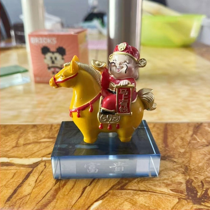 Χειροποίητη διακοσμητική φιγούρα από ρητίνη, Νέος Κινέζικος Στυλ, καρτούν мотив, κατάλληλη για σπίτι, γραφείο και αυτοκίνητο – Ziyang