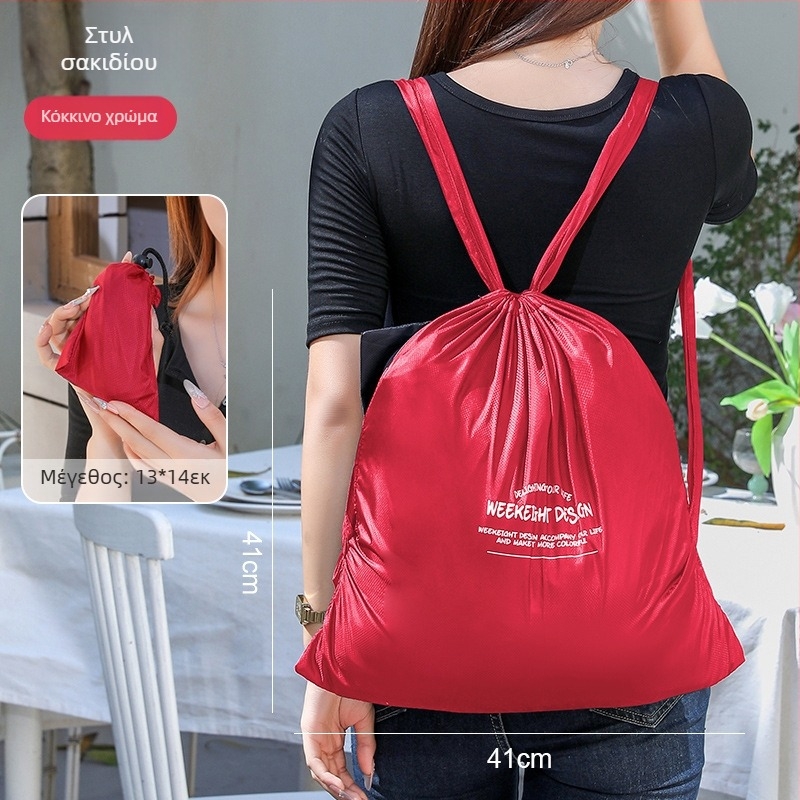 Αθλητικό σακίδιο Weekeight, tarpaulin υλικό, πτυσσόμενο κλείσιμο με κορδόνι, καμπύλοι ιμάντες ώμου, πολυεστερική επένδυση (Unisex)