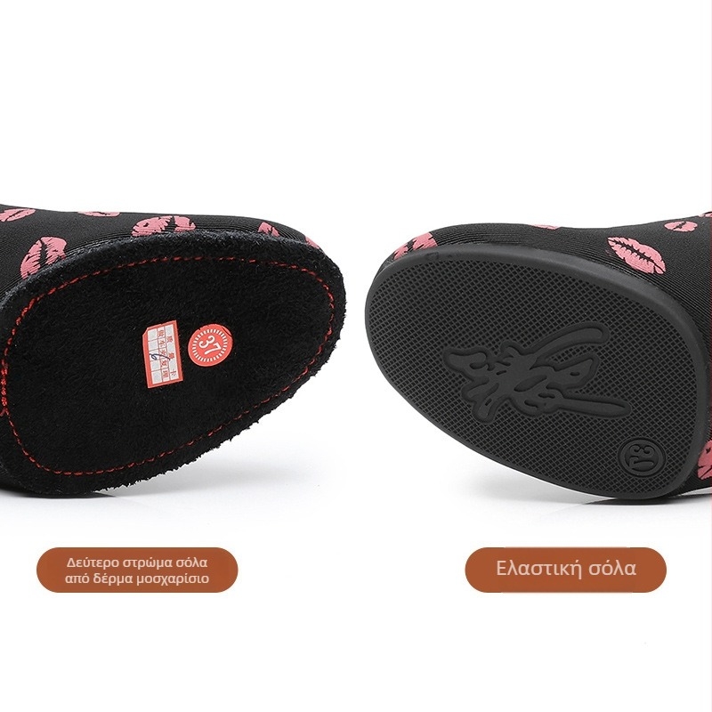 Γυναικείες χορευτικές παπούτσια για μπαλέτο, μοντέρνο και λατινικούς χορούς — καμβά επάνω, δερμάτινη σόλα, ενήλικες