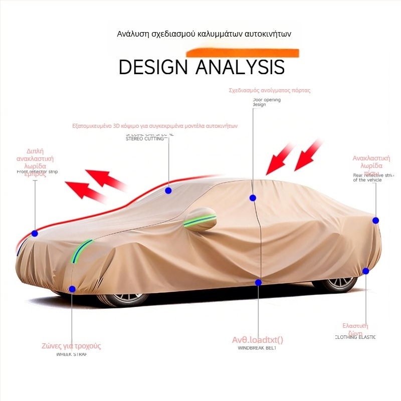 Κάλυμμα αυτοκινήτου – πλήρης κάλυψη, παχύτερο βαμβακερό φλανέλ, μόνωση, προστασία από ήλιο και βροχή για ειδικά μοντέλα αυτοκινήτων
