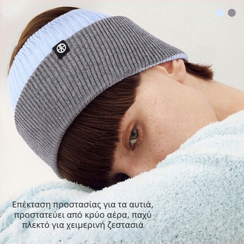 Αθλητικός κεφαλοδέτης με φλις επένδυση για ζεστασιά, προστασία των αυτιών, πλεκτός ακρυλικός σχεδιασμός