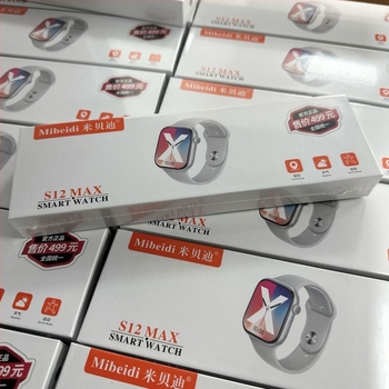 Smartwatch S12/S13 Bluetooth — Μέτρηση καρδιακού ρυθμού, αρτηριακής πίεσης και οξυγόνου στο αίμα, AMOLED τετράγωνη οθόνη, Ασύρματη και μαγνητική φόρτιση