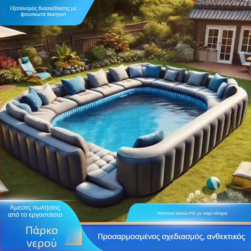 Εξωτερική πισίνα-καναπές από παχύτερο PVC — Αφαιρούμενη φουσκωτή πισίνα για κολύμβηση και υδάτινο πάρκο