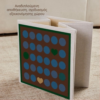 Αναδιπλούμενο υφασμάτινο κουτί αποθήκευσης με μοτίβο καρτούν, χωρητικότητα 10–20 λίτρα, φορητό, χωρίς καπάκι, οργάνωση ντουλάπας