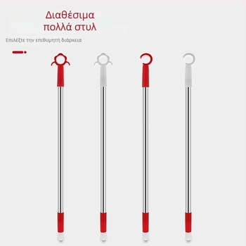 Ανοίχτης παραθύρων με ράβδο στήριξης για συρόμενο παράθυρο, ανοξείδωτο ατσάλι + ABS, φινίρισμα brushed, για πόρτες και παράθυρα