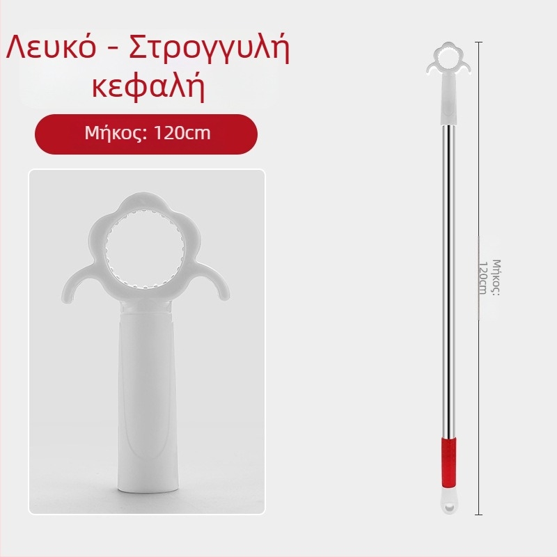 Ανοίχτης παραθύρων με ράβδο στήριξης για συρόμενο παράθυρο, ανοξείδωτο ατσάλι + ABS, φινίρισμα brushed, για πόρτες και παράθυρα