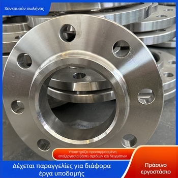 Φλαντζάς επίπεδης συγκόλλησης από ανοξείδωτο χάλυβα 304, Αξονικός τύπος, Σύνδεση με βίδες, Ø100