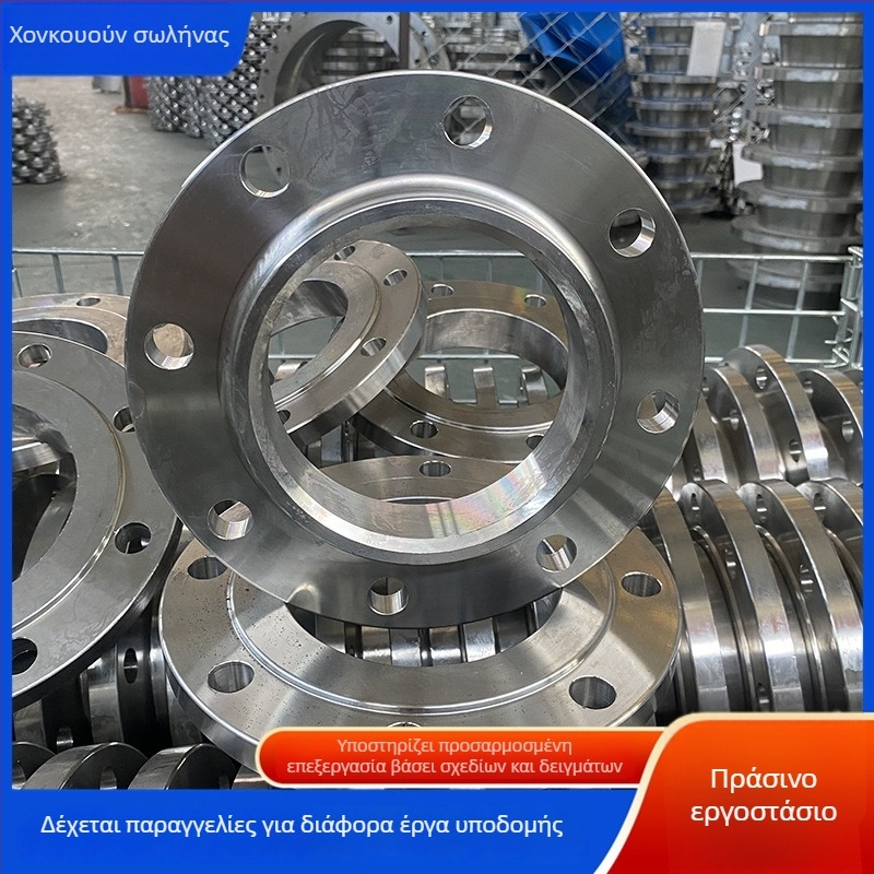 Φλαντζάς επίπεδης συγκόλλησης από ανοξείδωτο χάλυβα 304, Αξονικός τύπος, Σύνδεση με βίδες, Ø100