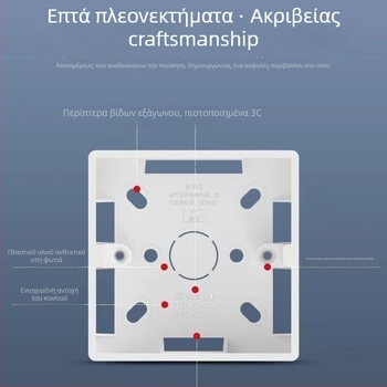 Επιφανειακά τοποθετούμενο διπλό κουτί διακλάδωσης για διακόπτες και πρίζες, PVC φλογοανθεκτικό, μοντέλο 86