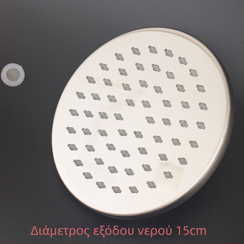 Κεφαλή ντους από ανοξείδωτο χάλυβα 304, τοίχο-εγκατάσταση, λειτουργία βροχής, εξοικονόμηση νερού, ηλεκτροπλατιωμένο φινίρισμα, κινεζικού στυλ