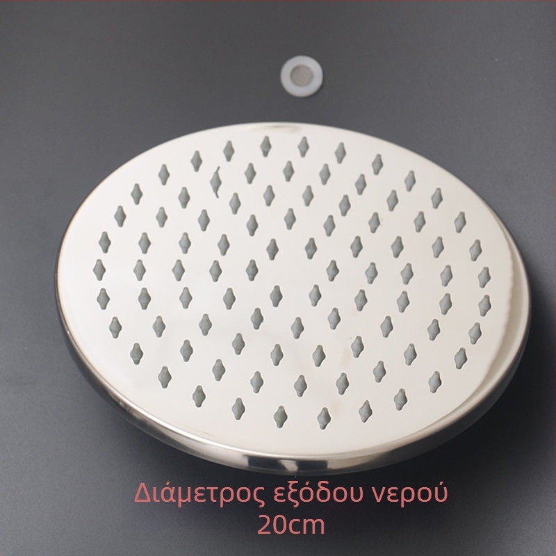 Κεφαλή ντους από ανοξείδωτο χάλυβα 304, τοίχο-εγκατάσταση, λειτουργία βροχής, εξοικονόμηση νερού, ηλεκτροπλατιωμένο φινίρισμα, κινεζικού στυλ