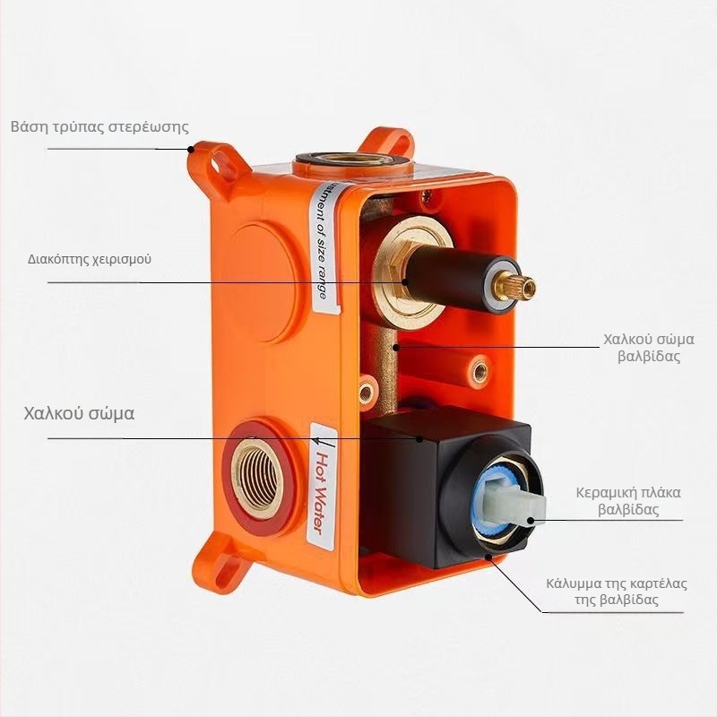 Σετ ντους με κρυφό τοίχο-μοντάρισμα, επάνω ντους βροχής, από ανοξείδωτο χάλυβα, χρωμιωμένο φινίρισμα, μοντέλο 456548
