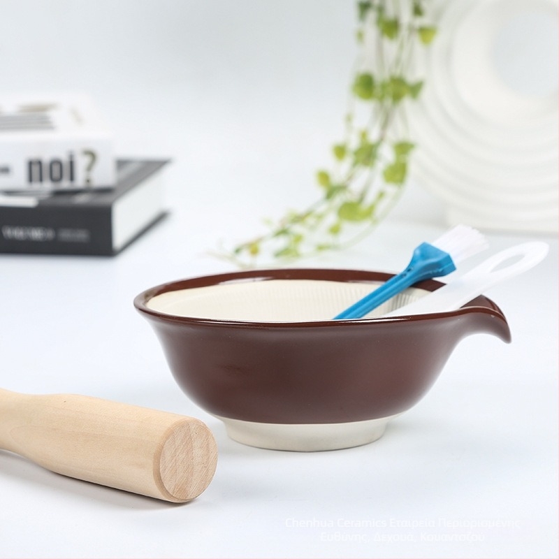 Κεραμικό μπολ αλέσεως ιαπωνικού στυλ για βρεφική τροφή – χειροκίνητος άλεσμα για πουρέ φρούτων και λαχανικών
