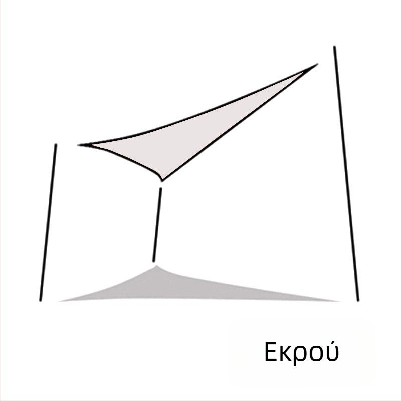 Yazilan εξωτερικό τριγωνικό σκιάστρα ήλιου, αδιάβροχο 1