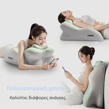 Μαξιλάρι από αφρό μνήμης με κάλυμμα πολυεστέρα, προσαρμόσιμο, μονόχρωμο σχέδιο, μοντέρνος μινιμαλισμός