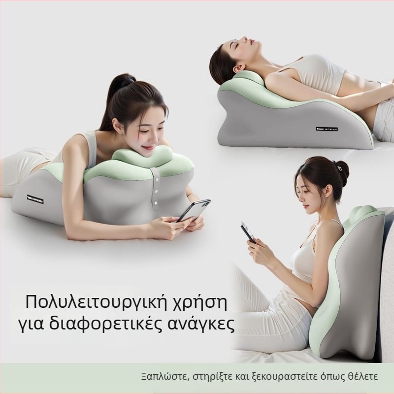 Μαξιλάρι από αφρό μνήμης με κάλυμμα πολυεστέρα, προσαρμόσιμο, μονόχρωμο σχέδιο, μοντέρνος μινιμαλισμός