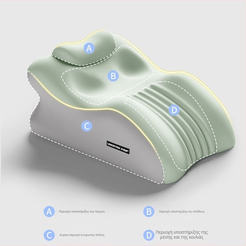 Μαξιλάρι από αφρό μνήμης με κάλυμμα πολυεστέρα, προσαρμόσιμο, μονόχρωμο σχέδιο, μοντέρνος μινιμαλισμός