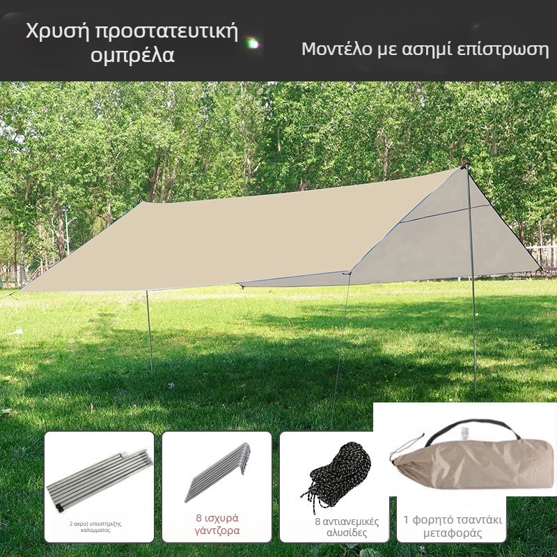 Σκηνή canopy από Oxford ύφασμα, απαιτείται συναρμολόγηση, τετραετής χρήση, για 2–6 άτομα, μεταλλικό πλαίσιο, εξωτερικό αδιάβροχο ύφασμα 1500–2000 mm