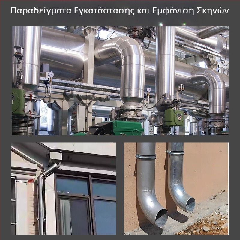 Ανοξείδωτος χάλυβας 304 γωνιακός σωλήνας, συγκολλημένος, με μεγάλο διάμετρο, 90°, τοίχος 1,2 mm