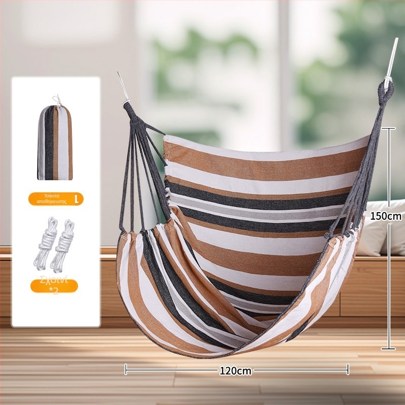 Χάμακ με επιφάνεια καμβά για εσωτερικούς/εξωτερικούς χώρους, χωρίς στήριξη, αντοχή έως 150 kg, βάρος 2 kg, προσαρμόσιμο.