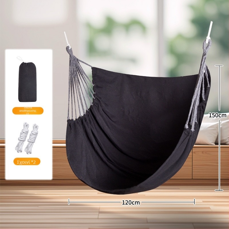 Χάμακ με επιφάνεια καμβά για εσωτερικούς/εξωτερικούς χώρους, χωρίς στήριξη, αντοχή έως 150 kg, βάρος 2 kg, προσαρμόσιμο.