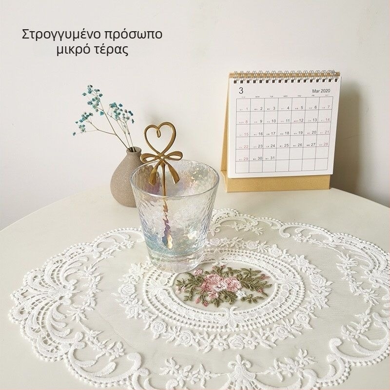 Τραπεζομάντηλο με οβάλ σχήμα, γαλλικό στυλ, κύκλος μοτίβο (οβάλ σχήμα, γαλλικό στυλ, κύκλος μοτίβο, αντιολισθητικό)