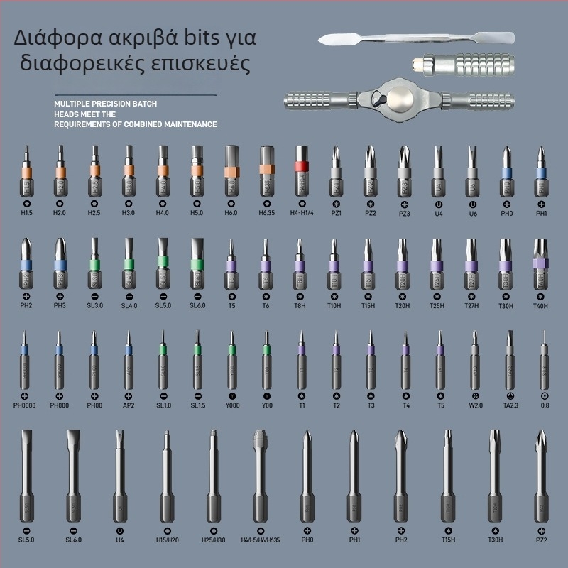 Peng Hui 65-σε-1 σετ κατσαβιδιών με μαγνητικά εξαρτήματα S2, μέγιστη ροπή 40 N·m