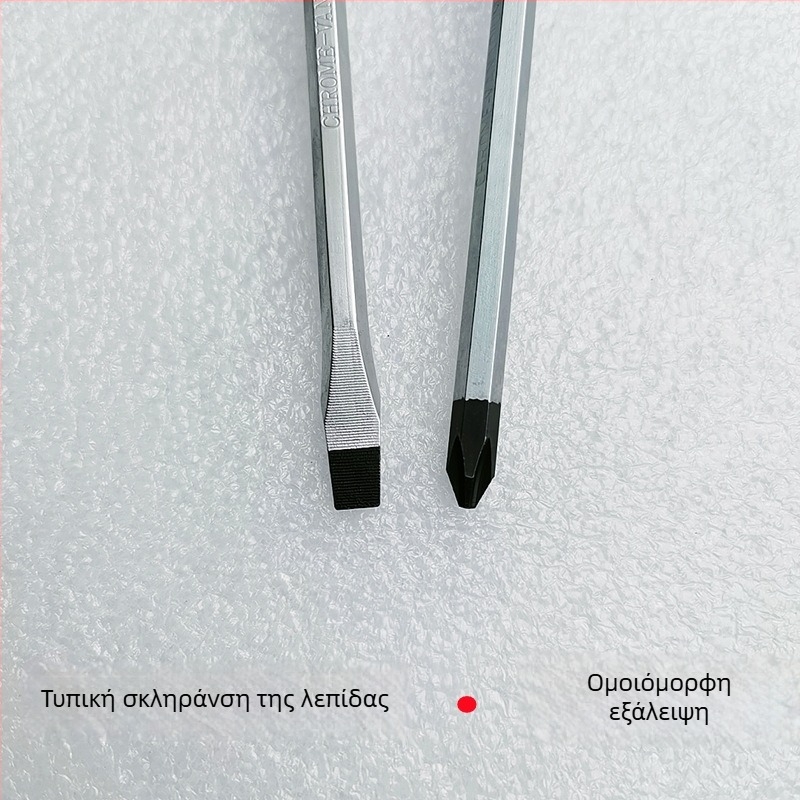 Κατσαβίδι με επίπεδη και σταυρη κεφαλή, χάλυβας άνθρακα, μαγνητική άκρη, ενιαία κατασκευή, λαβή PC+TPR