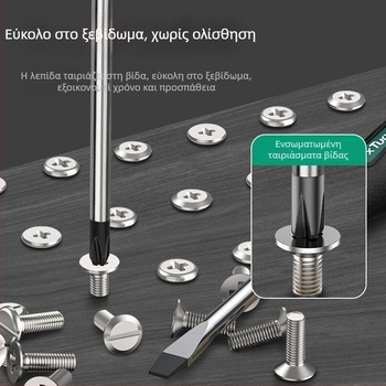 xTuosen Μαγνητικό κατσαβίδι από χάλυβα άνθρακα με λαβή καουτσούκ — μη μονωμένο